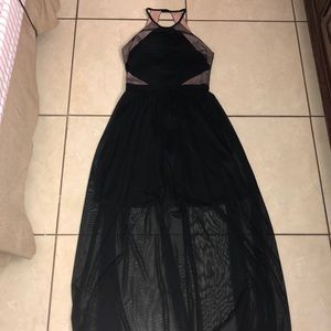 Morgan & Co Black Backless Dress